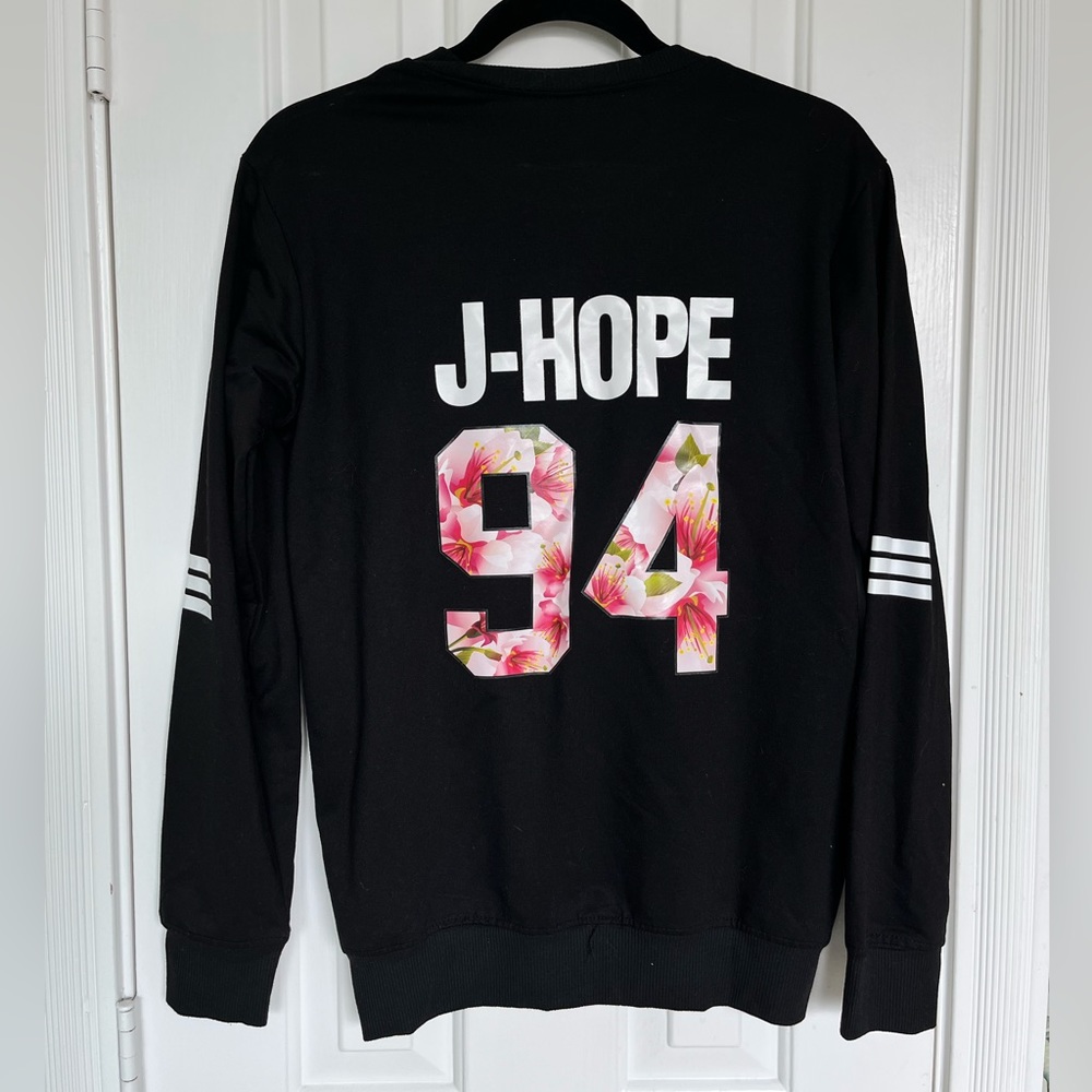 BTS J Hope black floral long sleeve